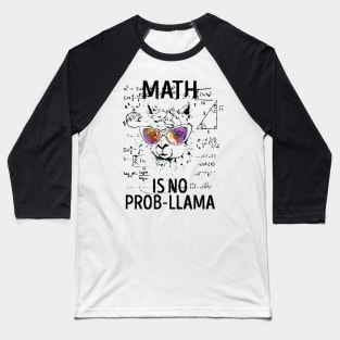 Math Is No Prob-Llama Baseball T-Shirt